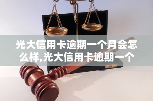 光大信用卡逾期一个月会怎么样,光大信用卡逾期一个月的后果