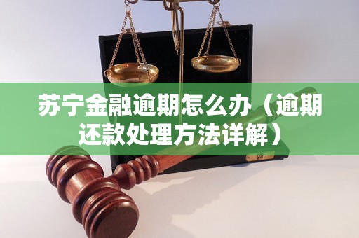 苏宁金融逾期怎么办（逾期还款处理方法详解）