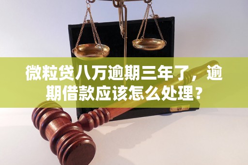 微粒贷八万逾期三年了，逾期借款应该怎么处理？