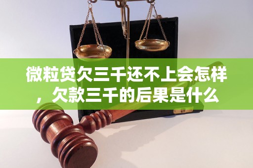 微粒贷欠三千还不上会怎样，欠款三千的后果是什么