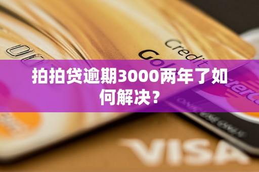 拍拍贷逾期3000两年了如何解决？