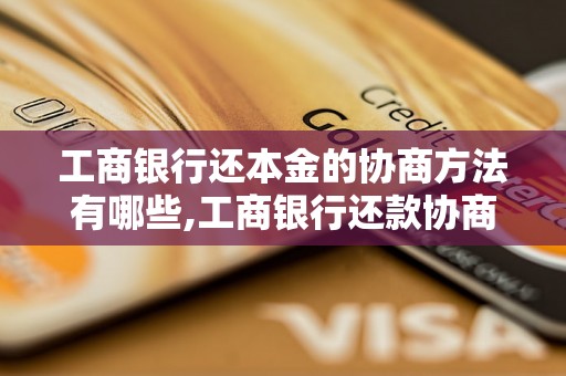 工商银行还本金的协商方法有哪些,工商银行还款协商流程解析