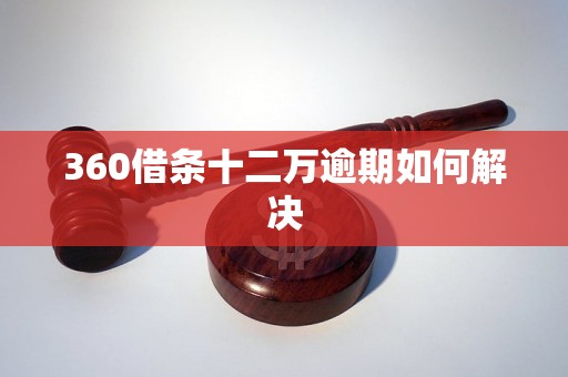 360借条十二万逾期如何解决