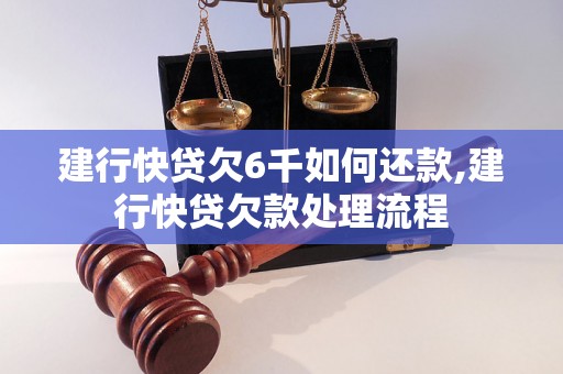 建行快贷欠6千如何还款,建行快贷欠款处理流程