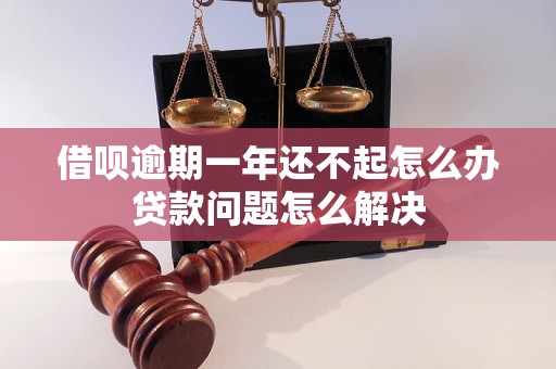 借呗逾期一年还不起怎么办贷款问题怎么解决