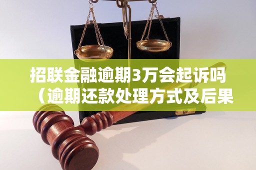 招联金融逾期3万会起诉吗（逾期还款处理方式及后果）