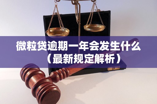 微粒贷逾期一年会发生什么（最新规定解析）