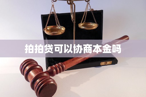 拍拍贷可以协商本金吗