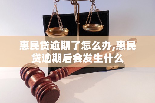 惠民贷逾期了怎么办,惠民贷逾期后会发生什么