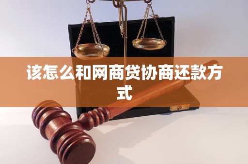 该怎么和网商贷协商还款方式