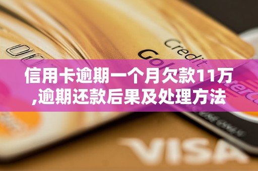 信用卡逾期一个月欠款11万,逾期还款后果及处理方法