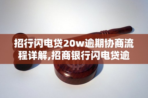 招行闪电贷20w逾期协商流程详解,招商银行闪电贷逾期如何处理