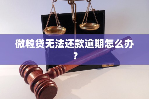 微粒贷无法还款逾期怎么办？