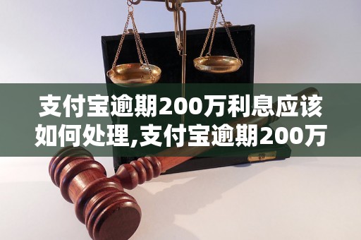 支付宝逾期200万利息应该如何处理,支付宝逾期200万利息计算公式