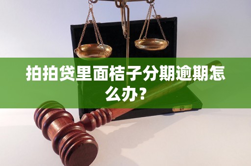 拍拍贷里面桔子分期逾期怎么办？