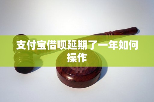 支付宝借呗延期了一年如何操作