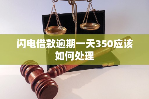 闪电借款逾期一天350应该如何处理