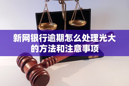 新网银行逾期怎么处理光大的方法和注意事项