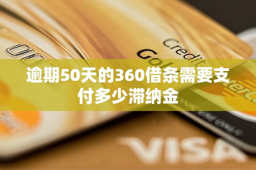 逾期50天的360借条需要支付多少滞纳金