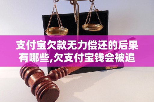 支付宝欠款无力偿还的后果有哪些,欠支付宝钱会被追究法律责任吗