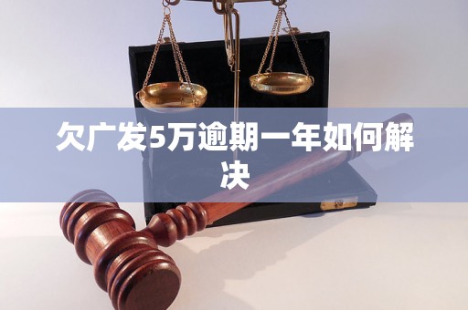 欠广发5万逾期一年如何解决