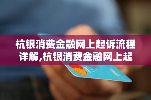 杭银消费金融网上起诉流程详解,杭银消费金融网上起诉需要注意的事项