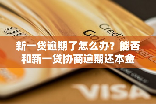 新一贷逾期了怎么办？能否和新一贷协商逾期还本金