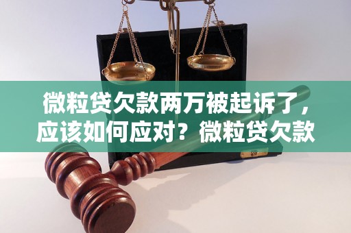 微粒贷欠款两万被起诉了，应该如何应对？微粒贷欠款两万被起诉，法院判决结果如何？