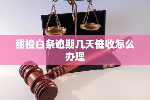 甜橙白条逾期几天催收怎么办理