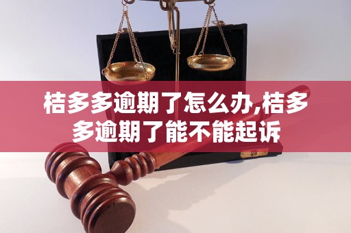 桔多多逾期了怎么办,桔多多逾期了能不能起诉