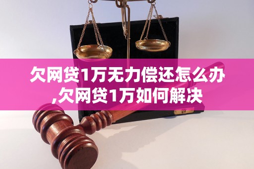 欠网贷1万无力偿还怎么办,欠网贷1万如何解决