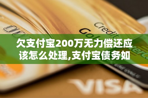 欠支付宝200万无力偿还应该怎么处理,支付宝债务如何解决