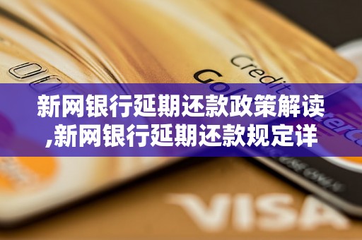 新网银行延期还款政策解读,新网银行延期还款规定详解