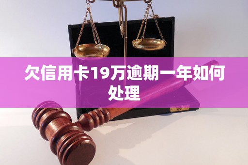 欠信用卡19万逾期一年如何处理