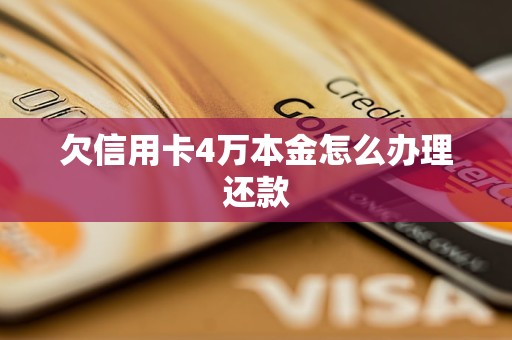 欠信用卡4万本金怎么办理还款