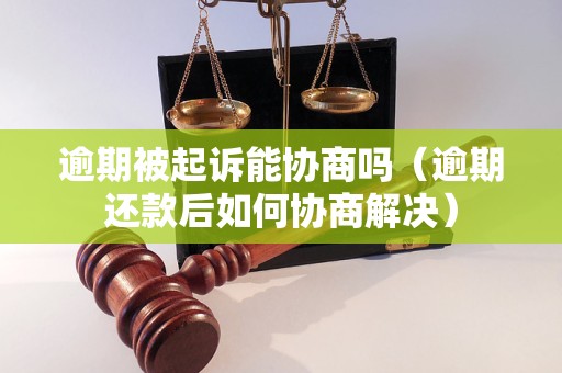 逾期被起诉能协商吗（逾期还款后如何协商解决）