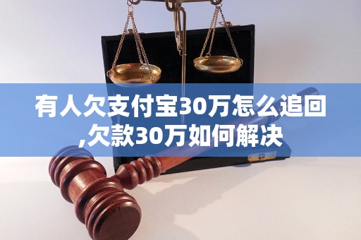 有人欠支付宝30万怎么追回,欠款30万如何解决