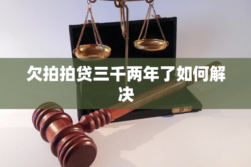 欠拍拍贷三千两年了如何解决