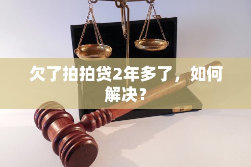 欠了拍拍贷2年多了，如何解决？