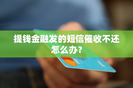 提钱金融发的短信催收不还怎么办？