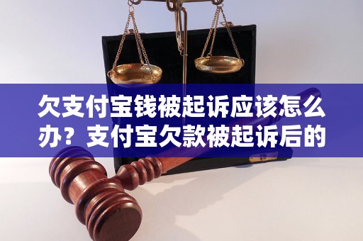 欠支付宝钱被起诉应该怎么办？支付宝欠款被起诉后的处理方法