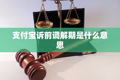 支付宝诉前调解期是什么意思