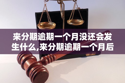 来分期逾期一个月没还会发生什么,来分期逾期一个月后果如何