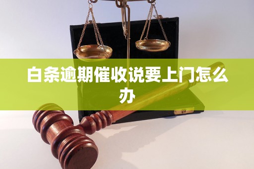 白条逾期催收说要上门怎么办