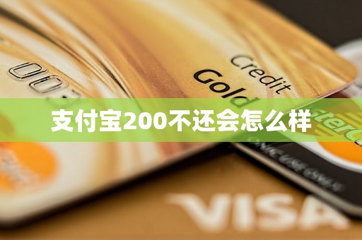 支付宝200不还会怎么样