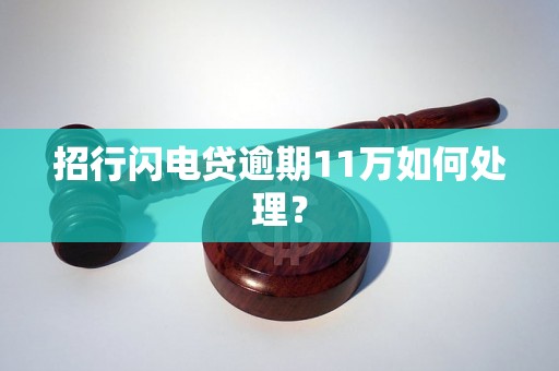 招行闪电贷逾期11万如何处理？