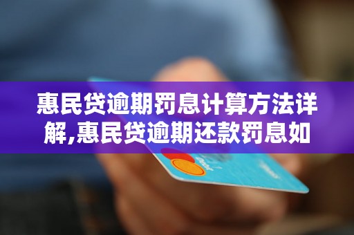 惠民贷逾期罚息计算方法详解,惠民贷逾期还款罚息如何计算