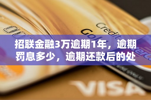 招联金融3万逾期1年，逾期罚息多少，逾期还款后的处理方式