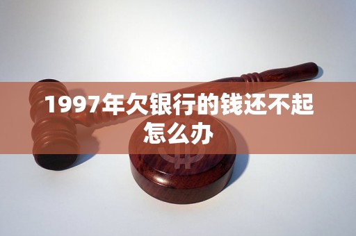 1997年欠银行的钱还不起怎么办