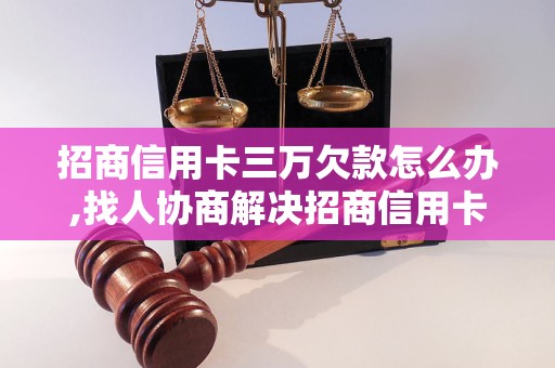 招商信用卡三万欠款怎么办,找人协商解决招商信用卡欠款